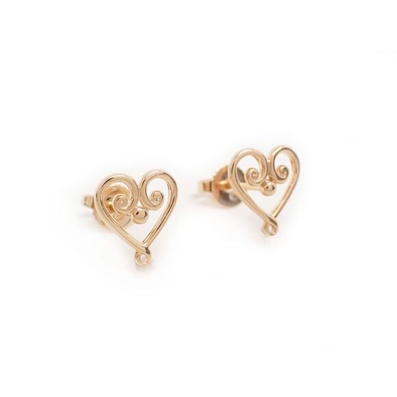 Tiffany Co Gold Paloma Picasso Venezia Goldoni Heart Earrings - Picture 2 of 7